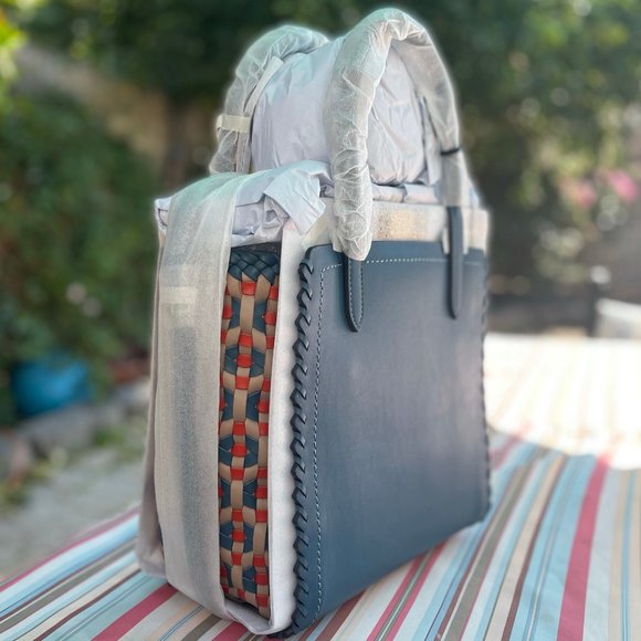 SOLD - Coach Troupe Tote with Weaving - Picture 7 of 12